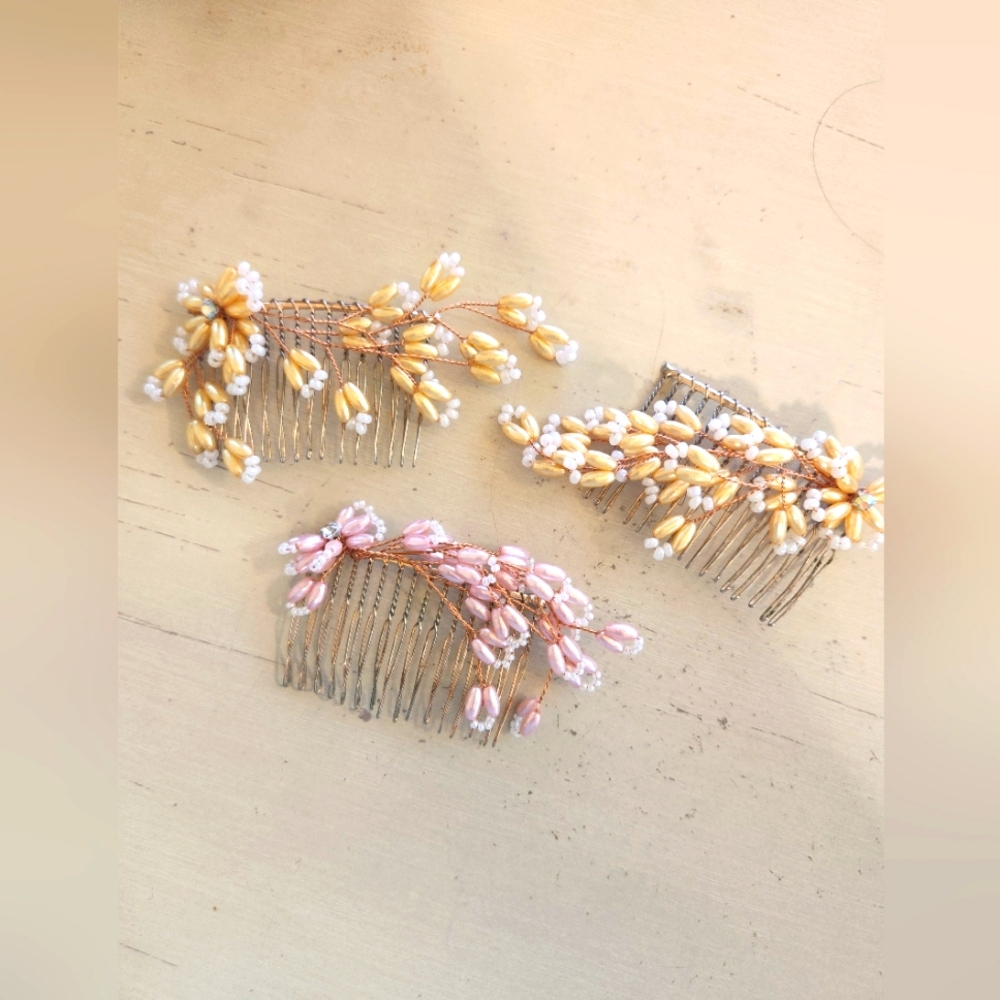 Vintage hair combs set of 3
